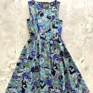 Retrolicious Deco Floral Midi Dress